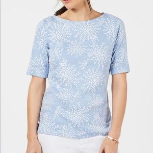 NWOT-Karen Scott boat neck top